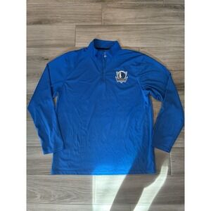 Ultra Game NBA Dallas Mavericks Mens XL Blue Quarter Zip Pullover Shirt Logo